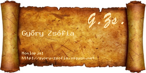 Győry Zsófia névjegykártya
